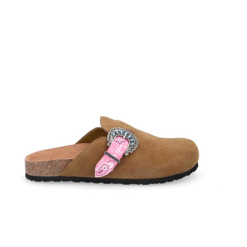 PALOMA CLOG W - SUEDE/WEST - BROWN/PINK